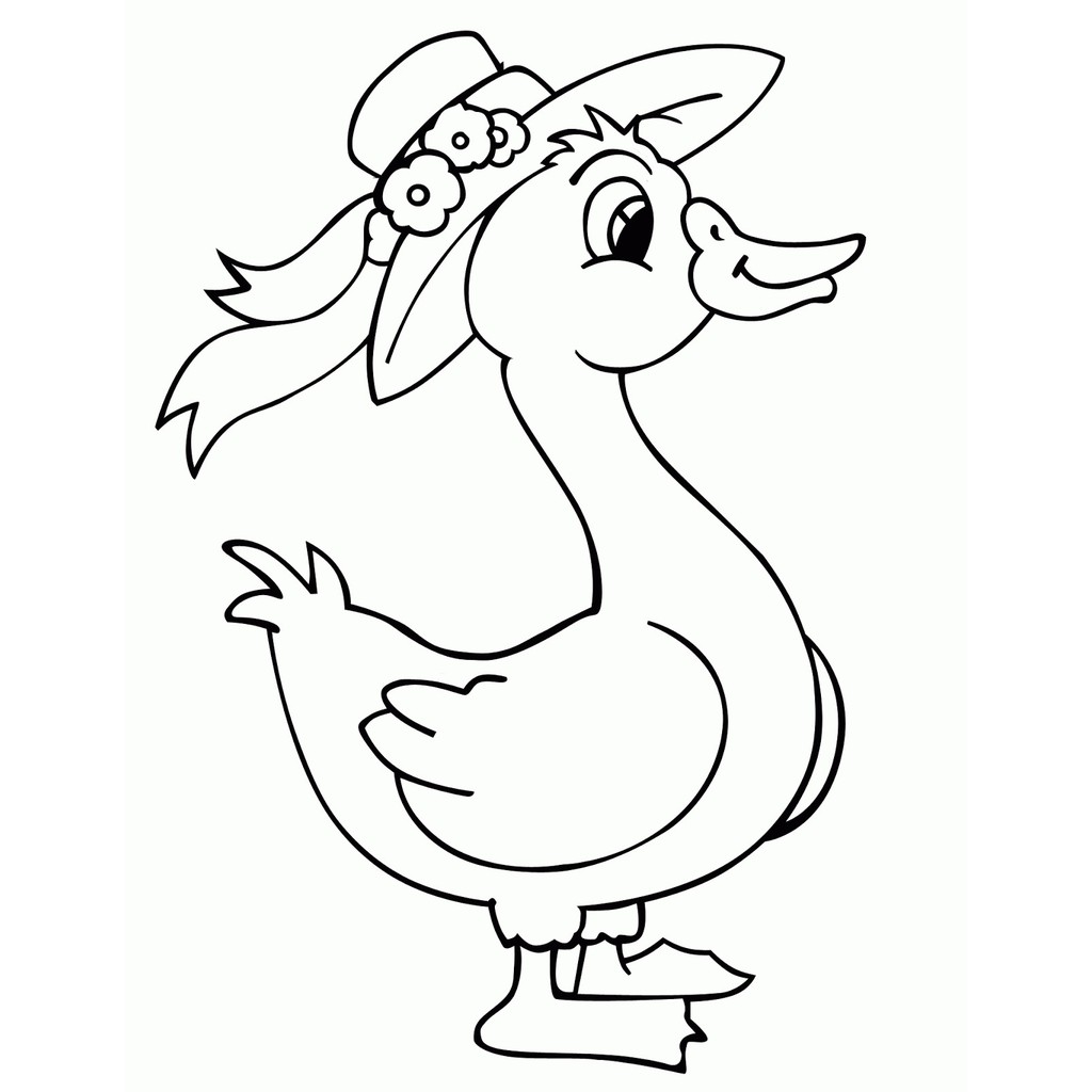 Gambar Mewarnai Pemandangan Hewan Itik Hitam Putih Shopee Indonesia