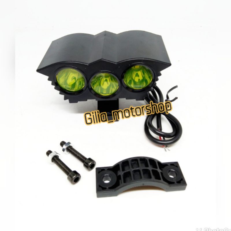 Lampu Tembak Owl 3 mata AC DC CR-5492 Nyala putih dan kuning Modish Universal Motor