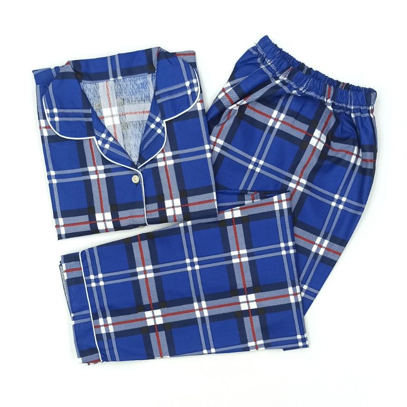 Baju Tidur Wanita / Piyama Wanita Tie Dye Set Motif Kekinian-Guillen Dark Blue