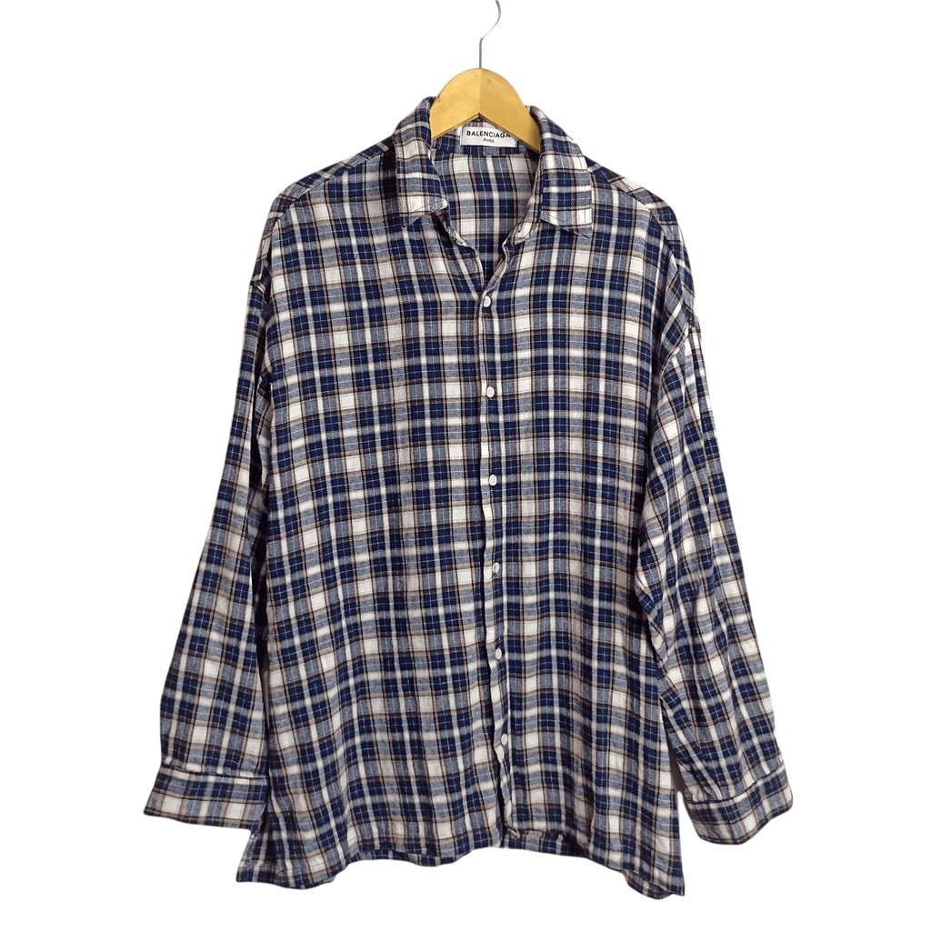 KEMEJA PRIA BALENCIAGA FLANEL SHIRT ORIGINAL