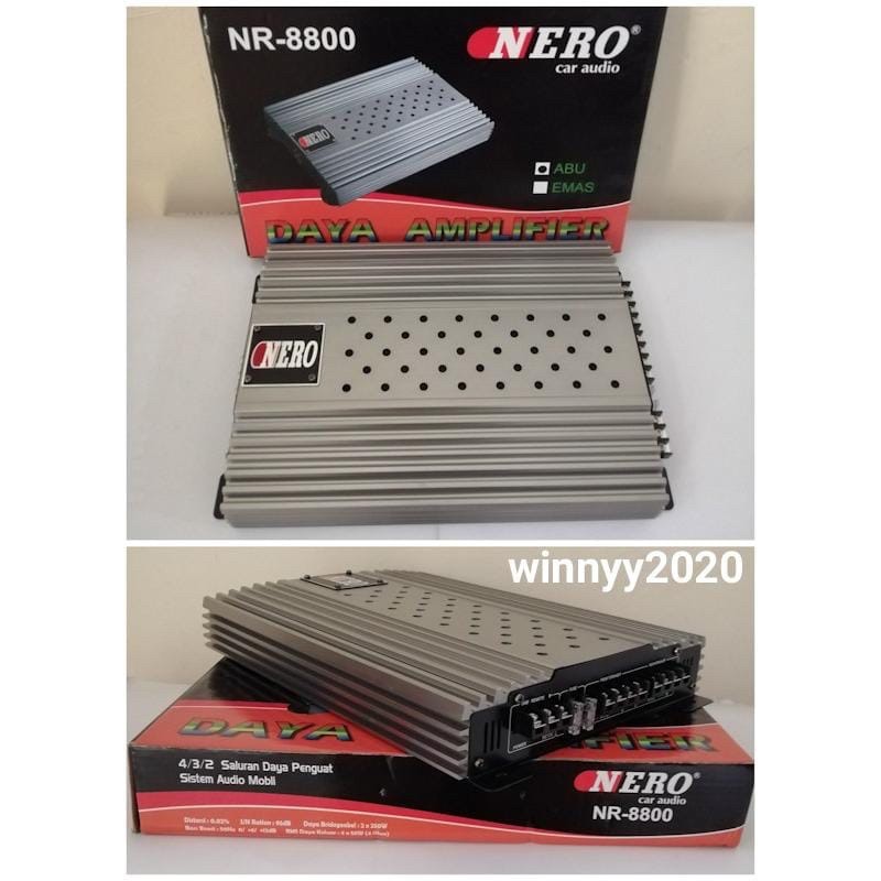 Power Amplifier 4 Channel NR-8800 NERO Car Audio