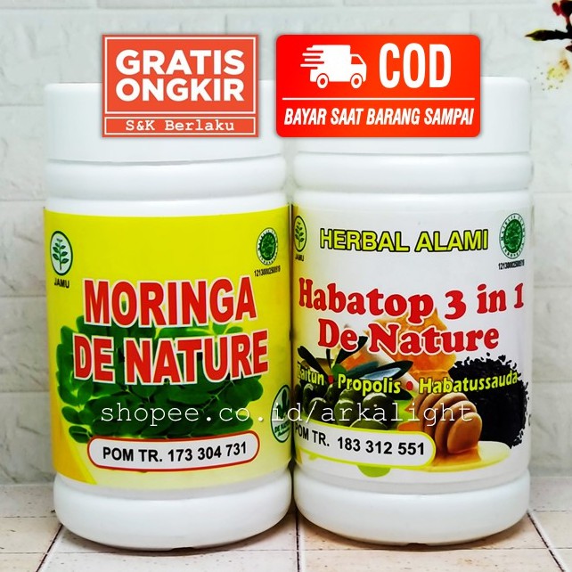 

( ONGKIR TERMURAH ) OBAT KOLESTEROL & DARAH TINGGI AMPUH - MORINGA & HABATOP 3in1