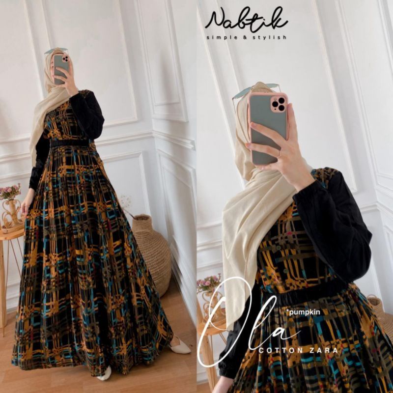 READY OLA MAXY GAMIS COTTON ZARA PREMIUM ORIGINAL NABTIK SOLO
