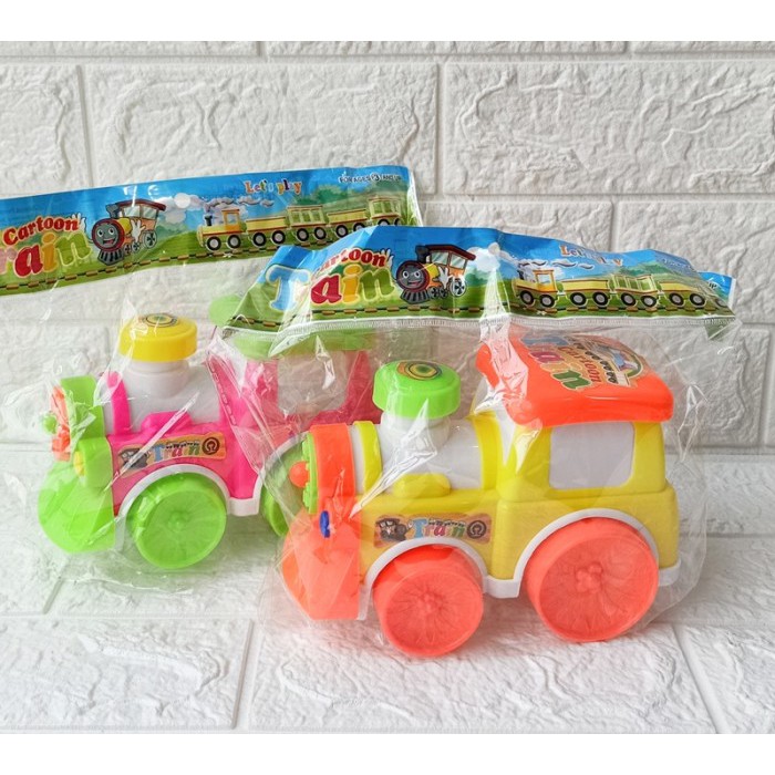 Mainan Anak Kereta Tarik LAMPU No.LT68 - Mainan Kereta Mini Anak Baby Toys 3 4 5 Bulan Kereta Jalan