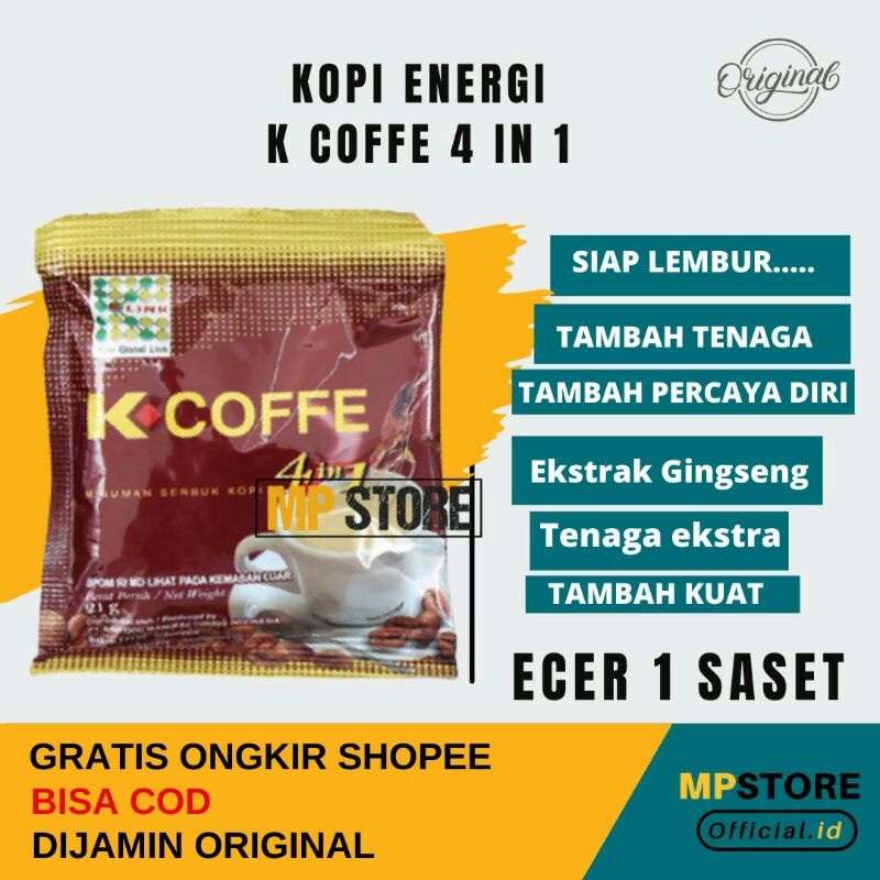 kopi greng kopi ginseng kuat taham lama stamina pria K Coffe 4 in1 kopi k link