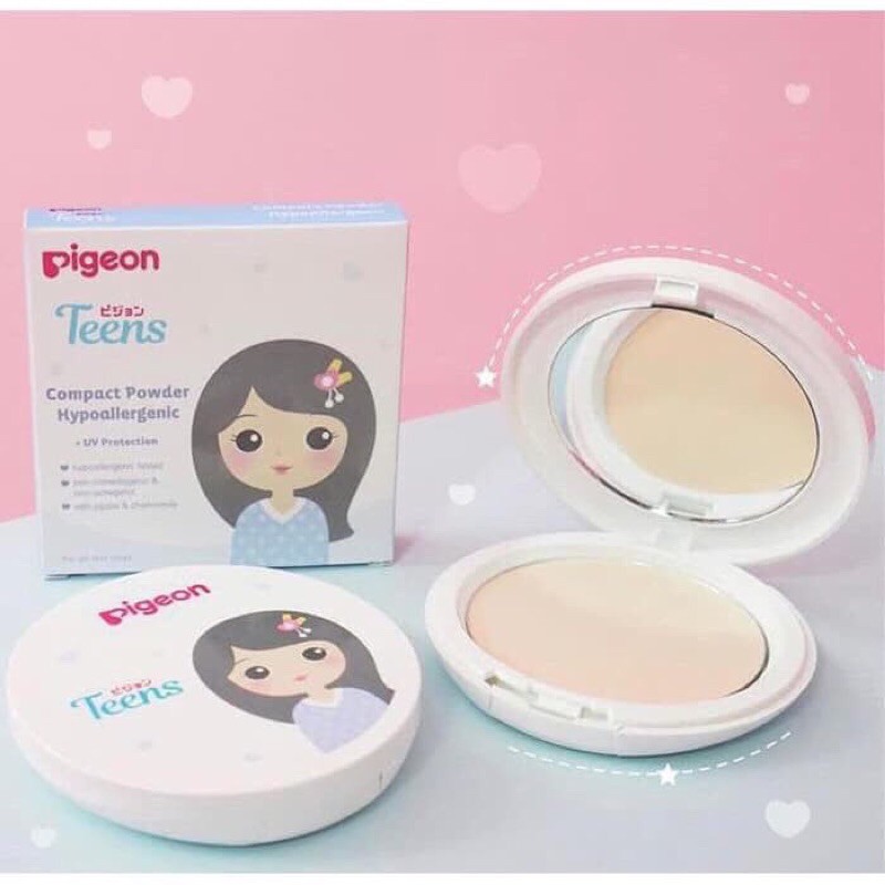 Pigeon Teens Squalane Compact Powder / Bedak Padat Hypoallergenic Pigeon/Bedak Padat Remaja TERMURAH