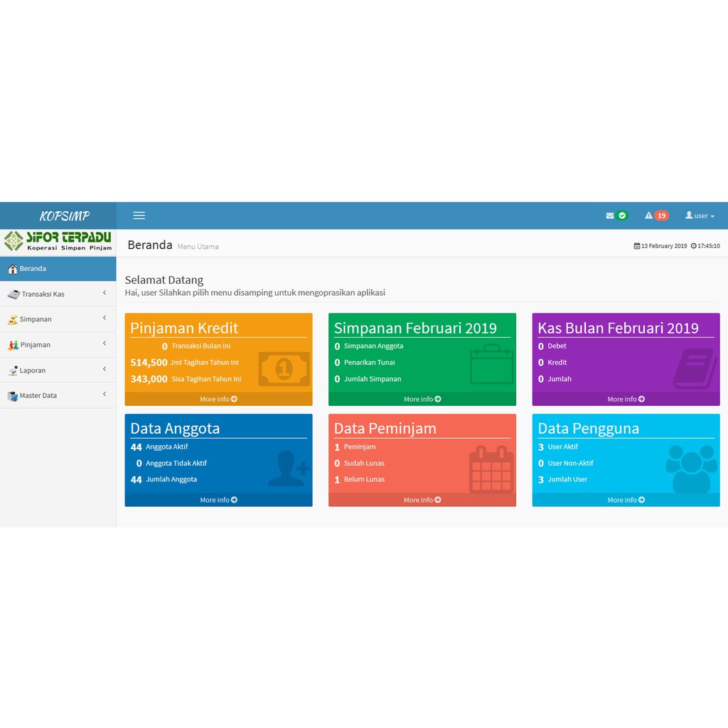 Koperasi Simpan Pinjam web Source code