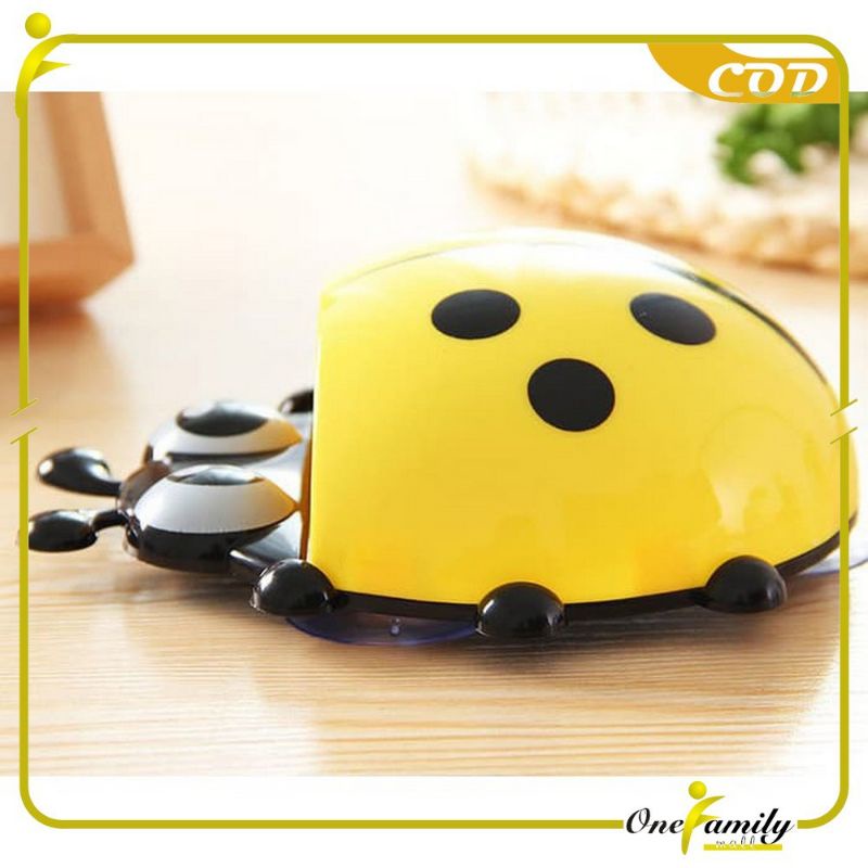Tempat Sikat Gigi Odol / Pasta Gigi Bentuk Kumbang Tempel Ladybug