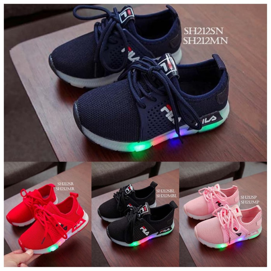 emyli-spt-13 sepatu LED filla tali anak boy cowok laki walker shoes  impor