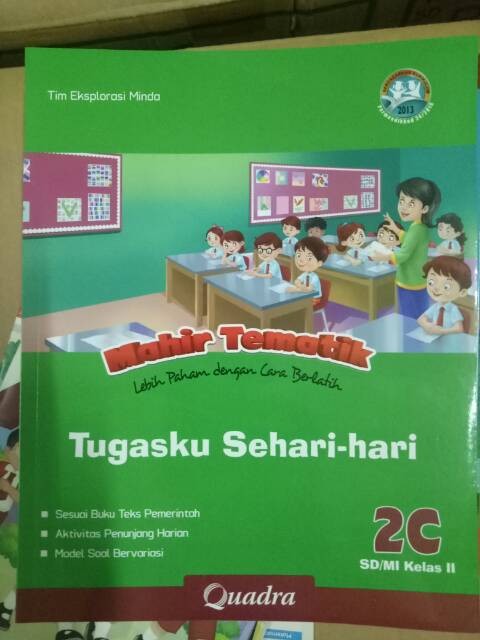 Original!!  Harga satuan Buku mahir tematik k13 penerbit Quadra kelas 1 sampe 6 semester 1 dan 2