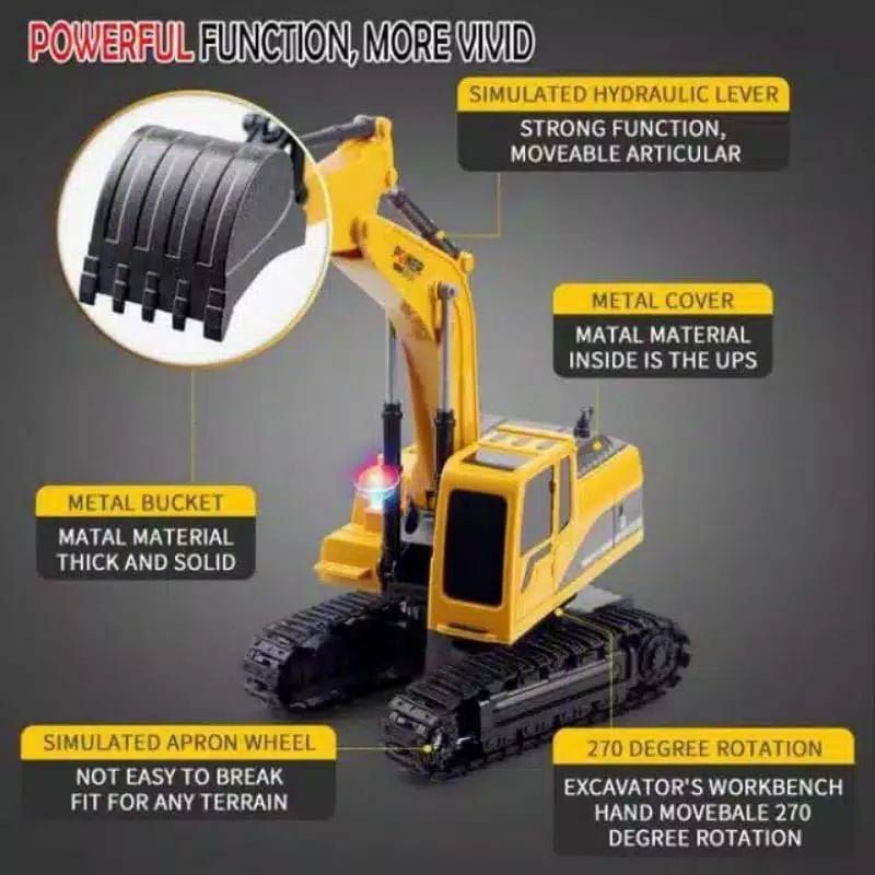 Mainan Anak Excavator Remote Control Excavator RC Excavator Jalan Mainan mengeruk