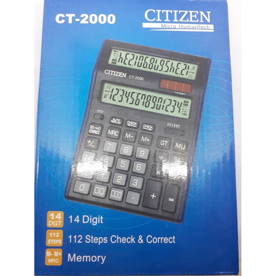 

Promo KALKULATOR CITIZEN CT 2000 - 14 DIGIT - KALKULATOR 2 LAYAR Keren