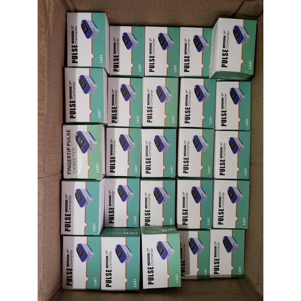 JT - OXIMETER FINGERTIP PULSE LK87 AB-88 Alat Ukur Kadar Oksigen Pengukur Detak Jantung Oxymeter SPO2 LED