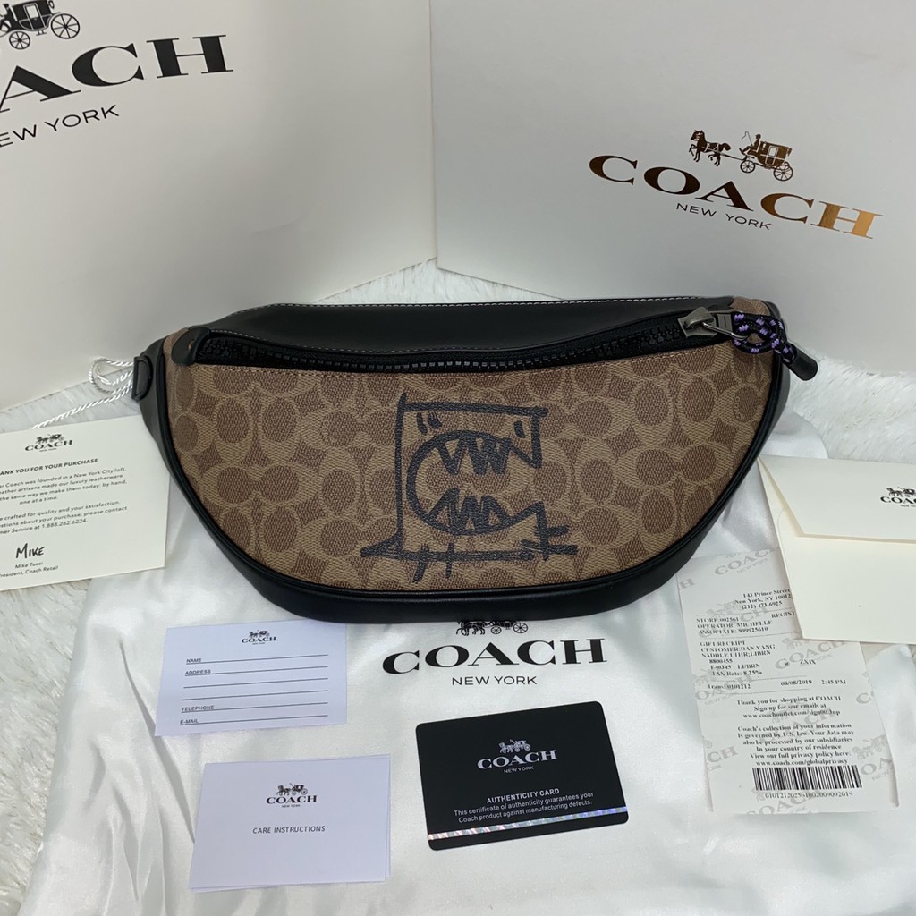 COACH WAISTBAG DINO HITAM 75761