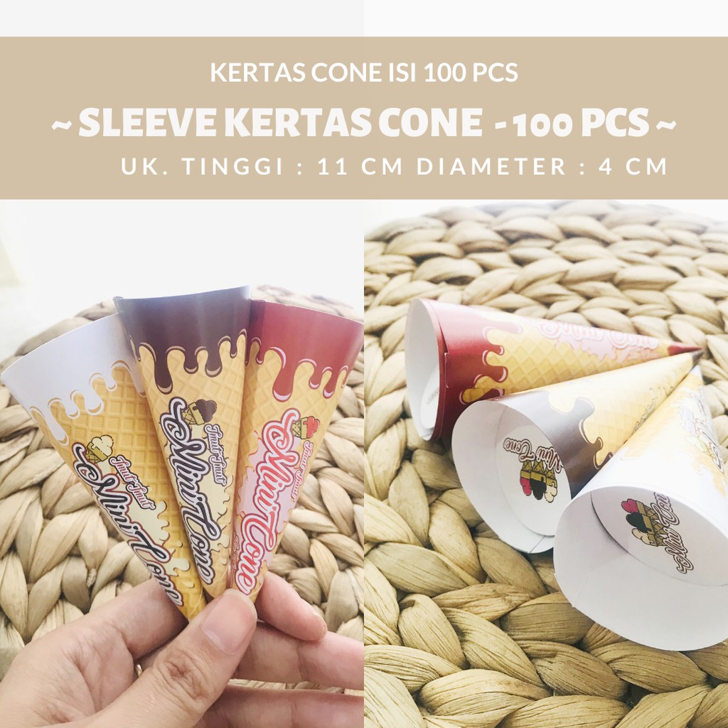 Jual Kemasan Mini Wafle Cone Recipe Cetak Kemasan Es Krim Cone Mini Kemasan Mini Cone 4397