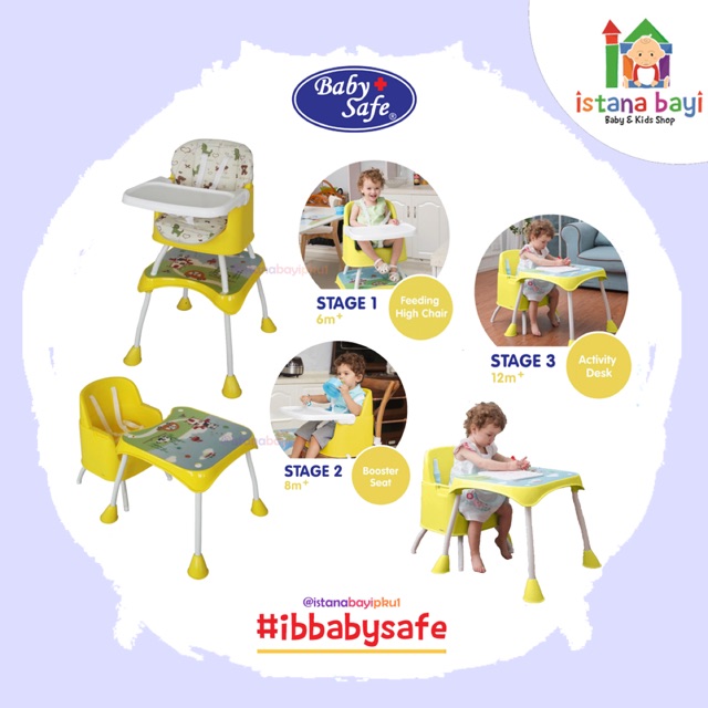 Baby Safe Separable Chair &amp; Booster Seat multifungsi - Kursi makan bayi