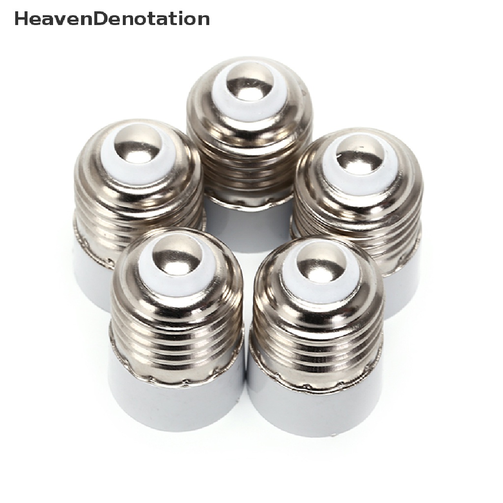 (Heavendenotation) 5pcs / Lot Adapter Konverter Socket Holder Lampu Bohlam E27 Ke E14