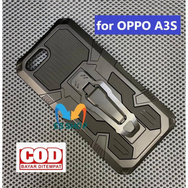 Case hp OPPO A3S CASING STANDING BACK KLIP HARD CASE HP ROBOT NEW COVER
