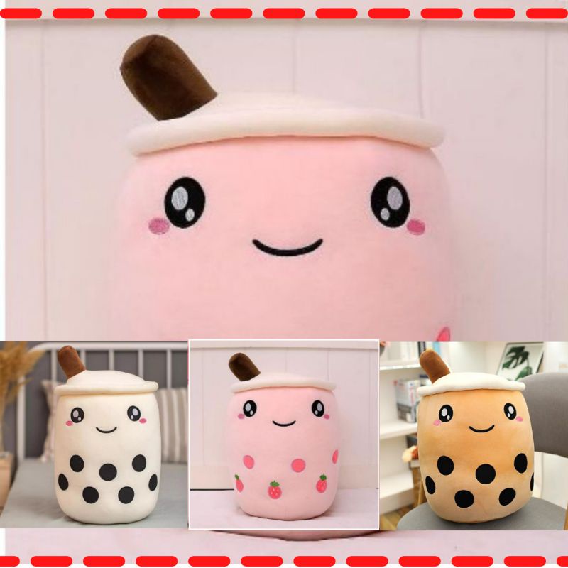 Boneka Boba Milk,Bantal Gentong Boba Milk ukuran (28cm)