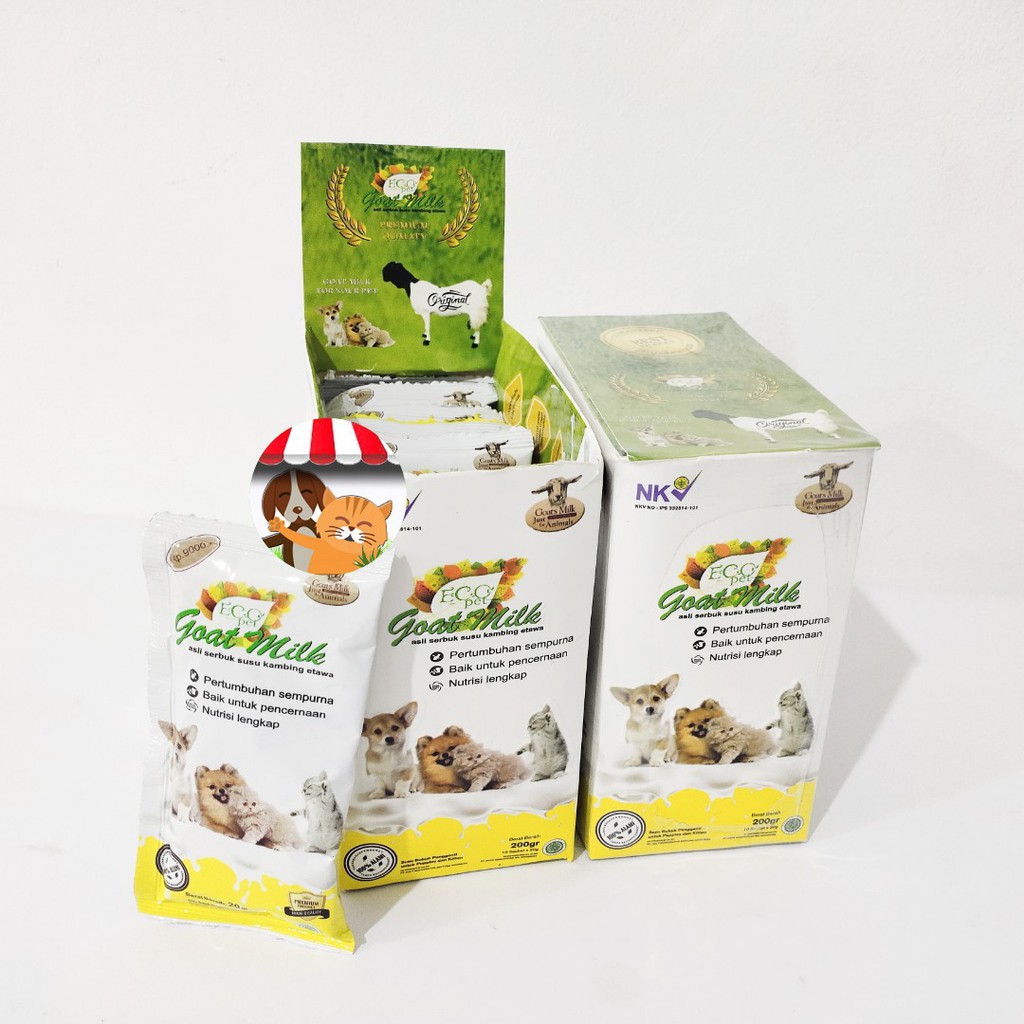 ECO PET GOAT MILK 1 BOX - Susu Kambing untuk Anak Anjing dan Kucing ecopet