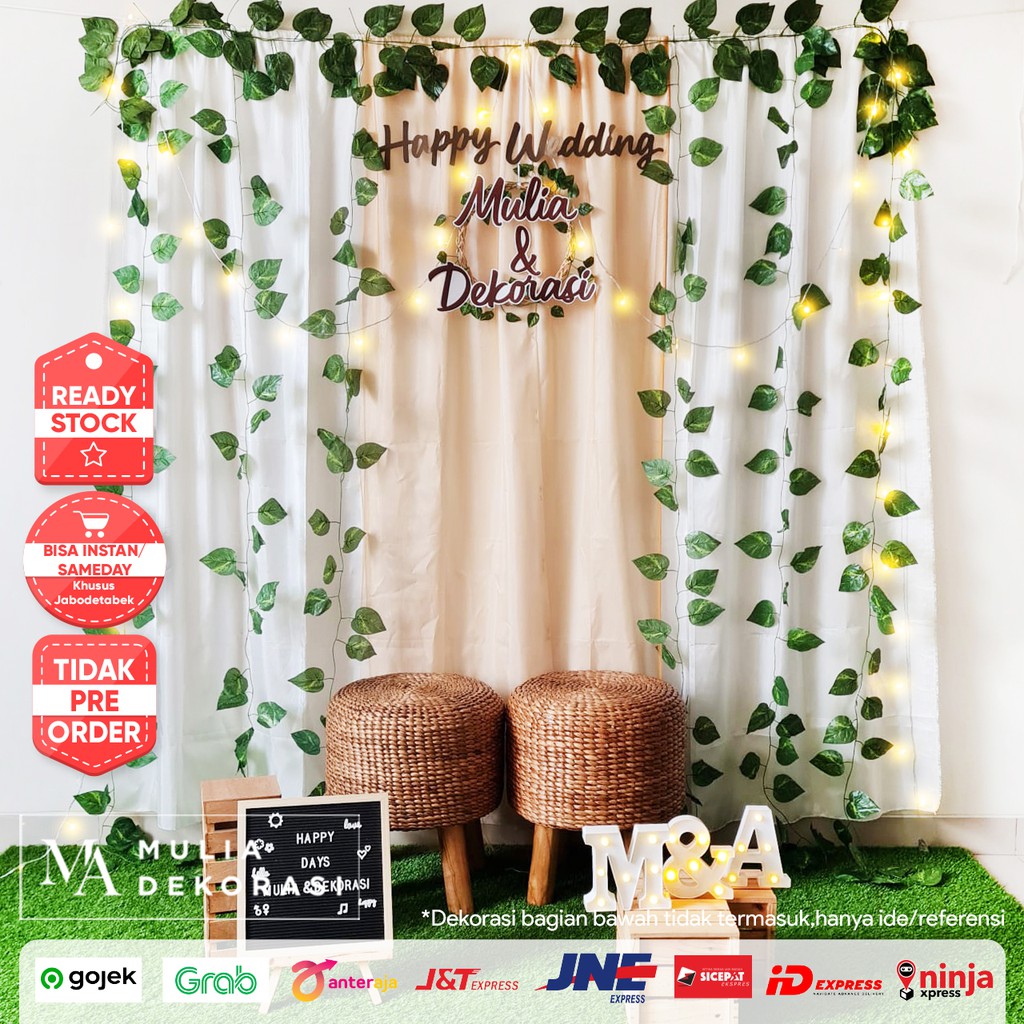 Dekorasi Lamaran Tunangan Backdrop Nikahan PhotoBooth DIY Akad Nikah Aqiqah Khitan Paket Mulia JJ