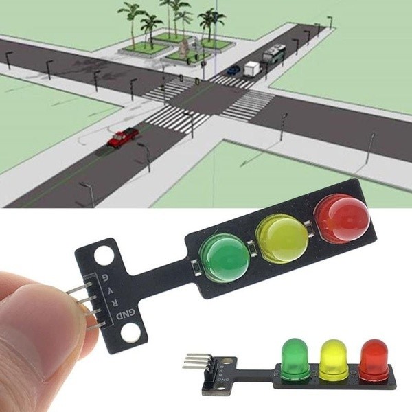 Modul LED Lampu Lalu Lintas Traffic Light Module 5V 8MM ARDUINO