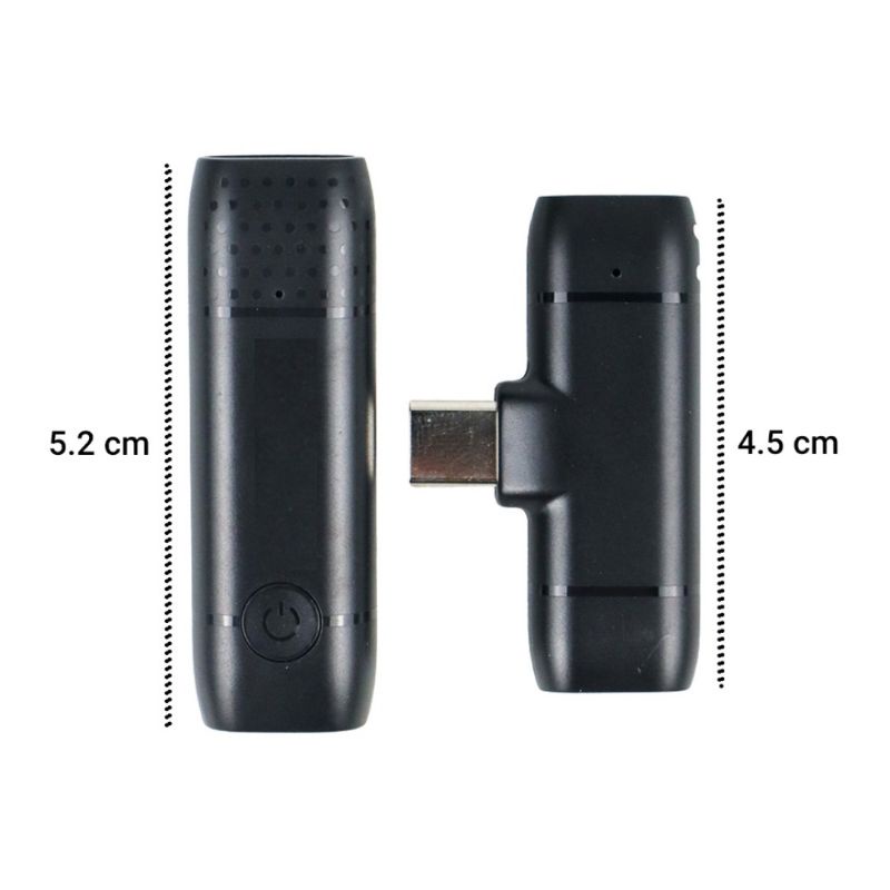 Microphone Wireless Connect Smartphone Clip On VLOG Youtube - TYPE C