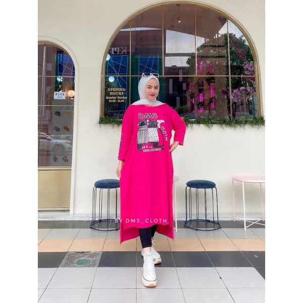 MIDI KAOS VIRAL OVERSIZE by DM3 Cloth OROGINAL LD120CM-130CM