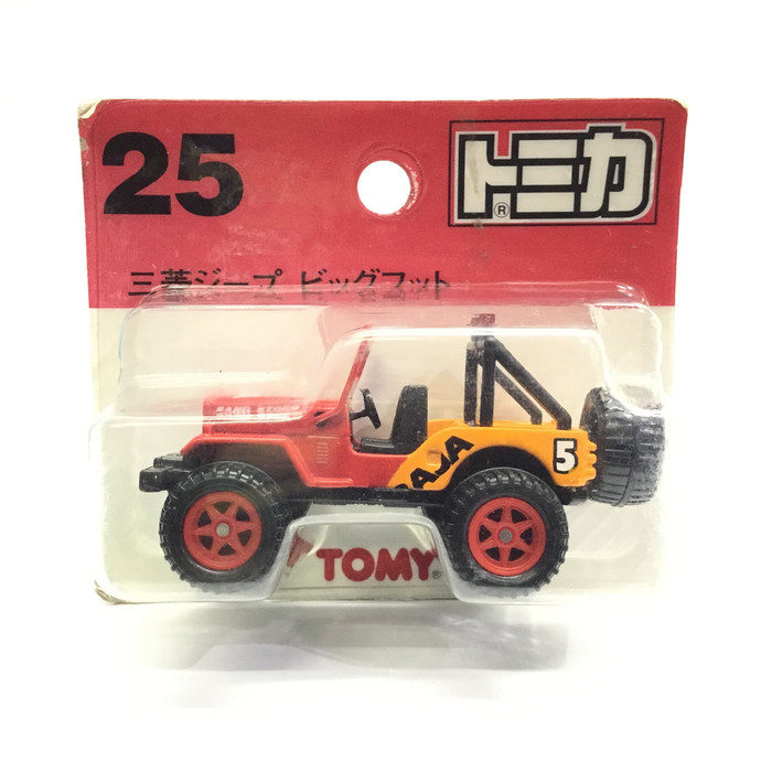 Tomica Blister 25 Mitsubishi Jeep Bigfoot Merah Tomy Merah