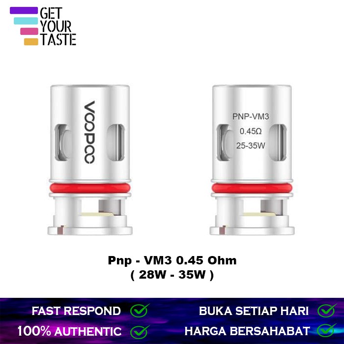 Coil Voopoo PNP Replacement Authentic - Vinci Pod Mod - 0.3 ohm - 0.45 ohm - 0.6 ohm - 0.8 ohm