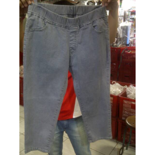 Jeans karet pinggang 7/8