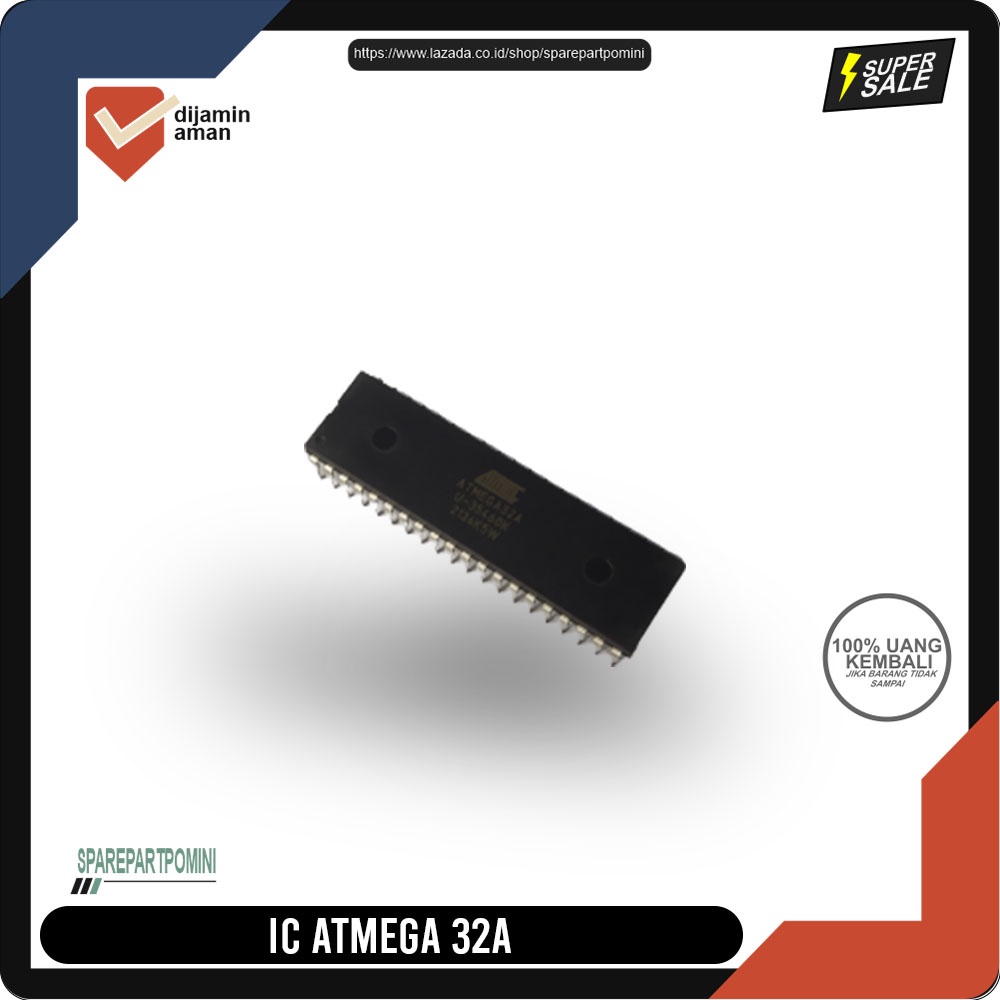 Sparepart Pom Mini - Ic Program Pom Mini Pertamini Digital Atmega 32A