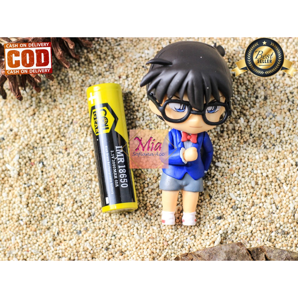 BATERAI BATRE VAPOOR COIL GEAR 3000mAh KUNING AUTHENTIC IMR 18650 HARGA PERBIJI