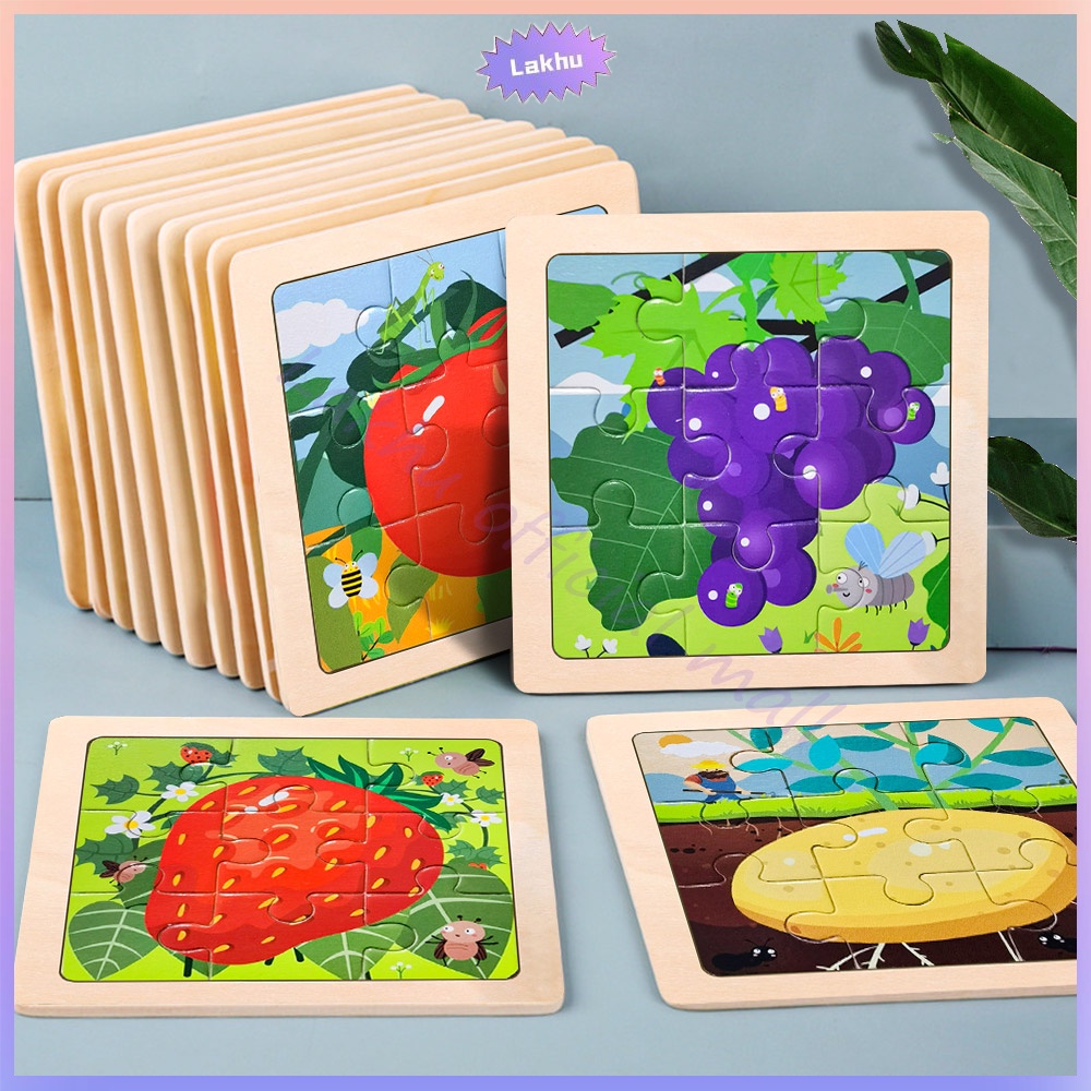 JCHO mainan puzzle anak/puzzel kayu mainan edukasi