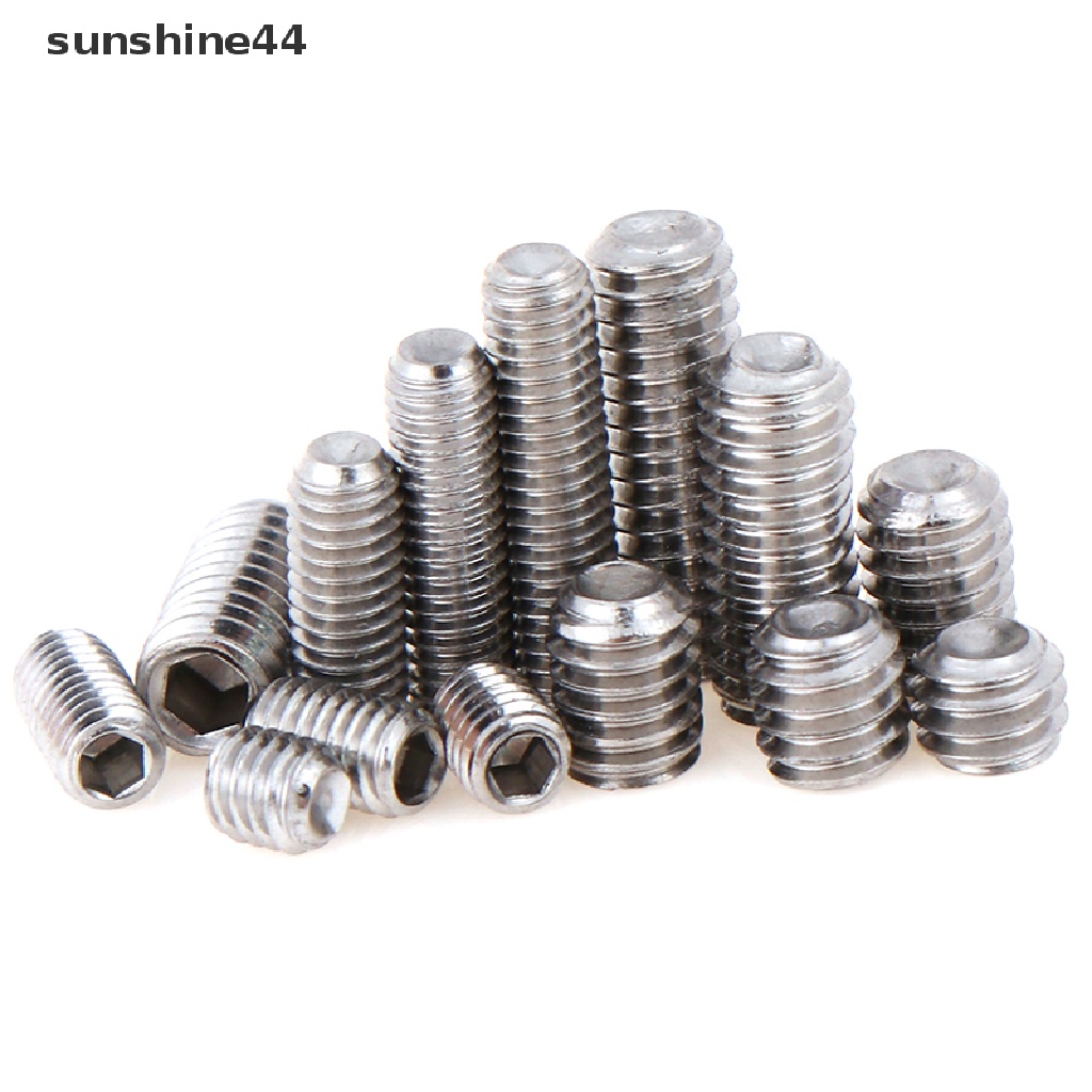 Sunshine Set 50pcs Sekrup Hex M3 M4 2-35mm Bahan Stainless Steel