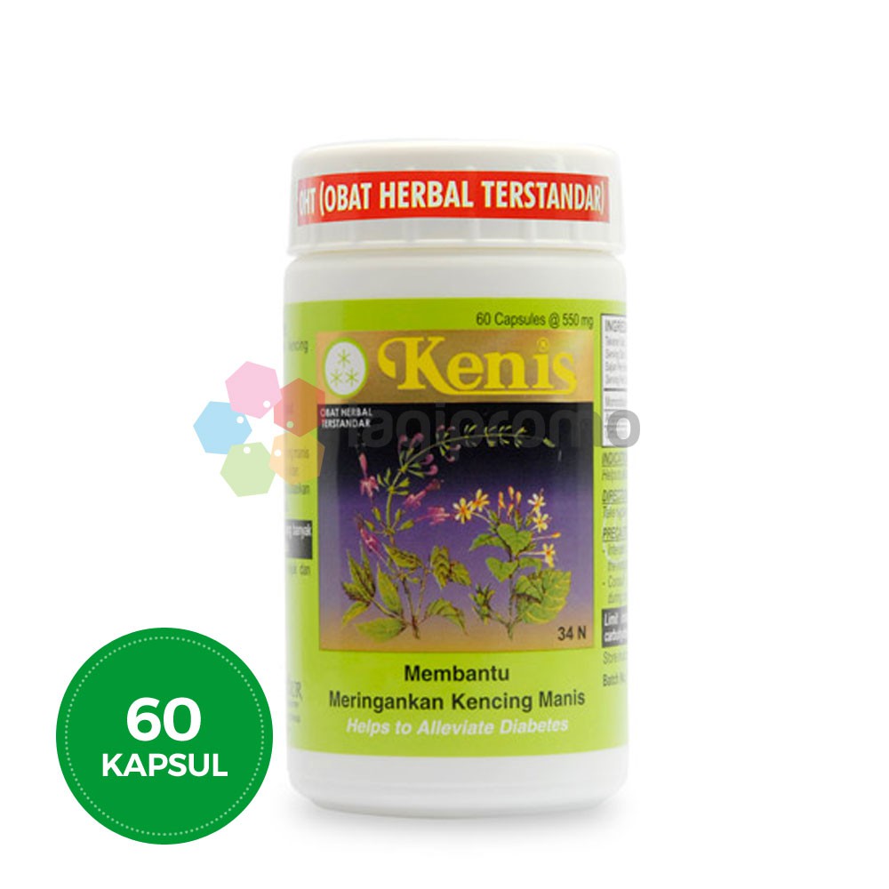 Borobudur Herbal Kenis 60 Kapsul Obat Diabetes Kencing Manis Alami