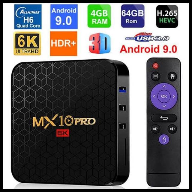 MX 10 pro RAM 4GB PENYIMPANAN 64 GB ANDROID 9.0 RESOLUSI LAYAR 4K -6K..RECOMENDASI