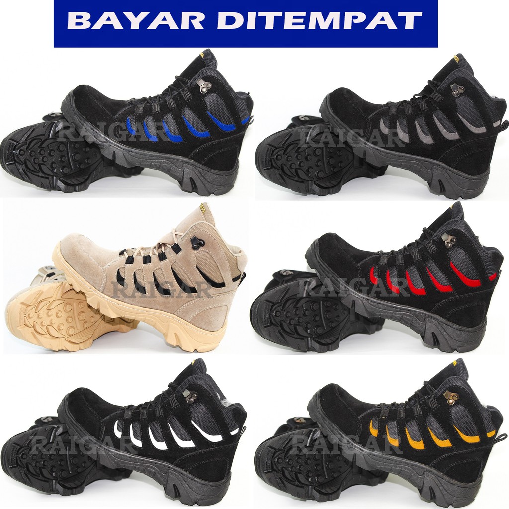 Raigar Eagle Sepatu Pria Boots Safety Ujung Besi Original Septi 6 inci Kuat Ringan Keren