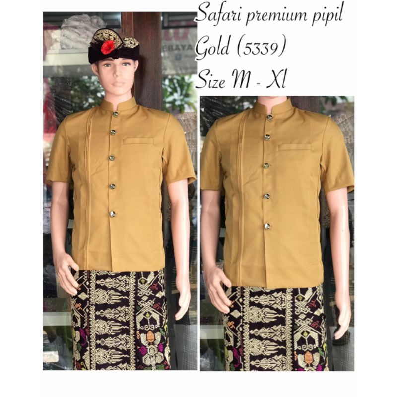 Jas Safari Bali Halus / Baju Koko Kemeja Formal / Jasko Pendek