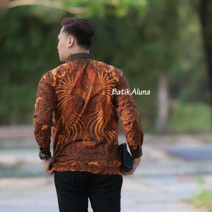 Atasan Batik Pria Lengan Panjang Baju Kemeja Batik Pria Lengan Panjang Premium Jumbo Regule ASD 094