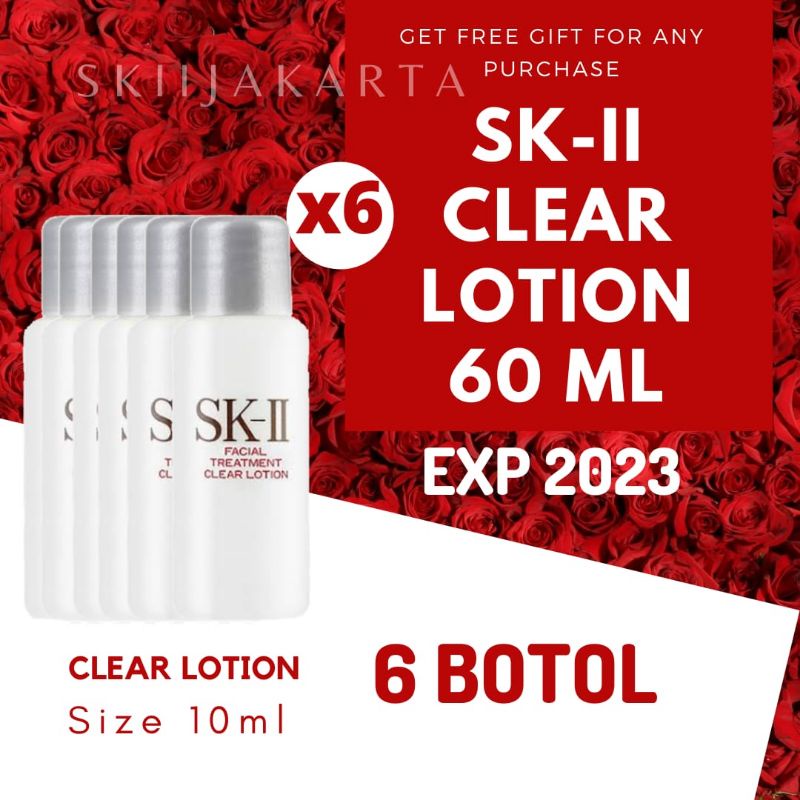 SKII SK-II SK II CLEAR LOTION 10 ML X 6 BOTOL TONNER SKII