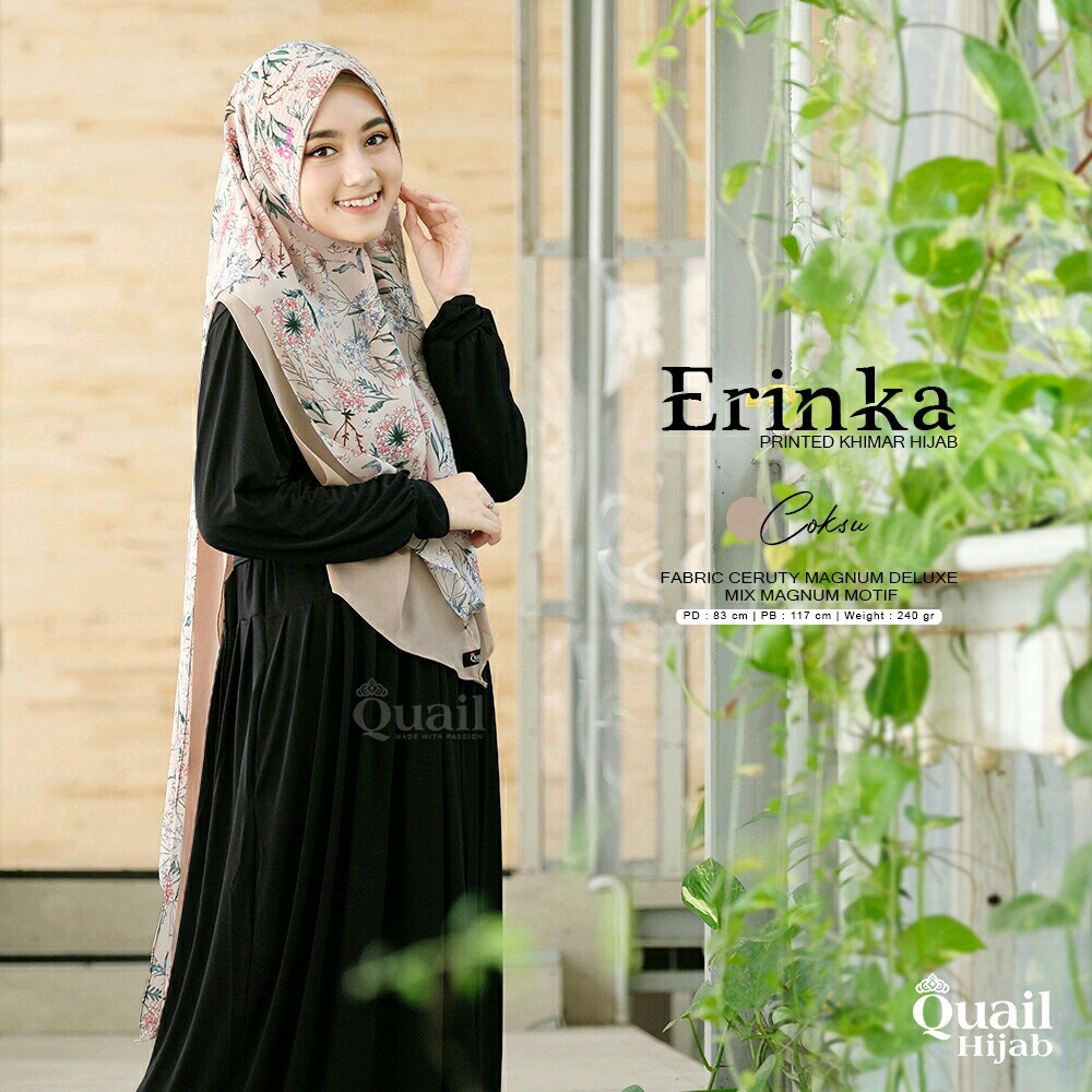 ERINKA QUAIL HIJAB INSTAN | PREMIUM JILBAB ORI QUAIL