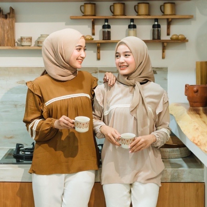 Saka Blouse Rayon Crinkle Casual Style