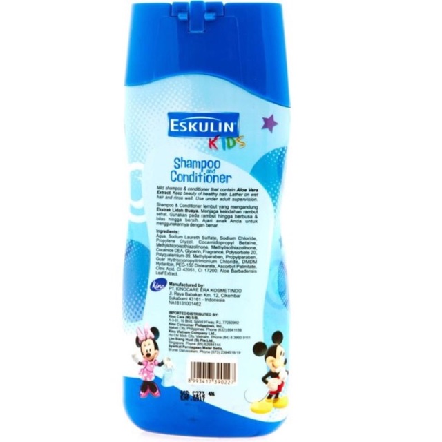 Shampoo conditioner mickey donald 200ml Shampoo anak Eskulin kids