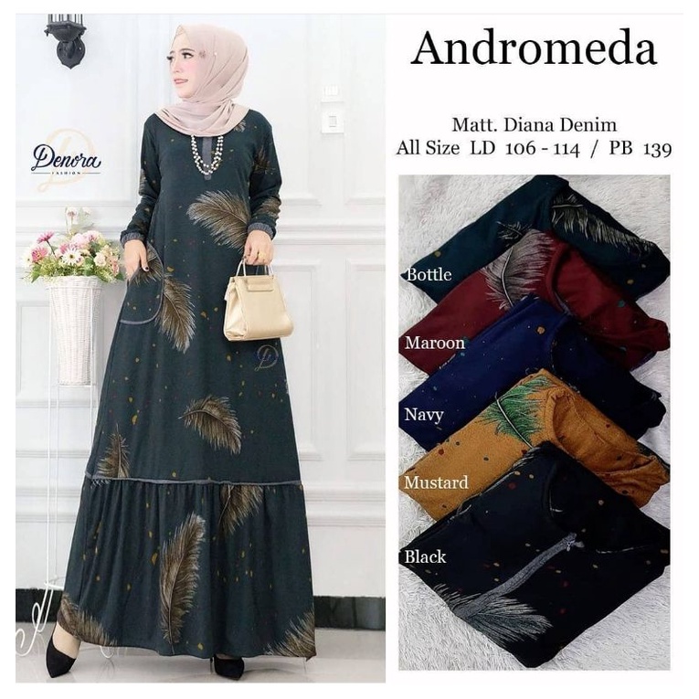 LEVILA Dress / SIERA #3 - Gamis Denim Diana Terbaru LD105 Busui / R.23 - 222-5995