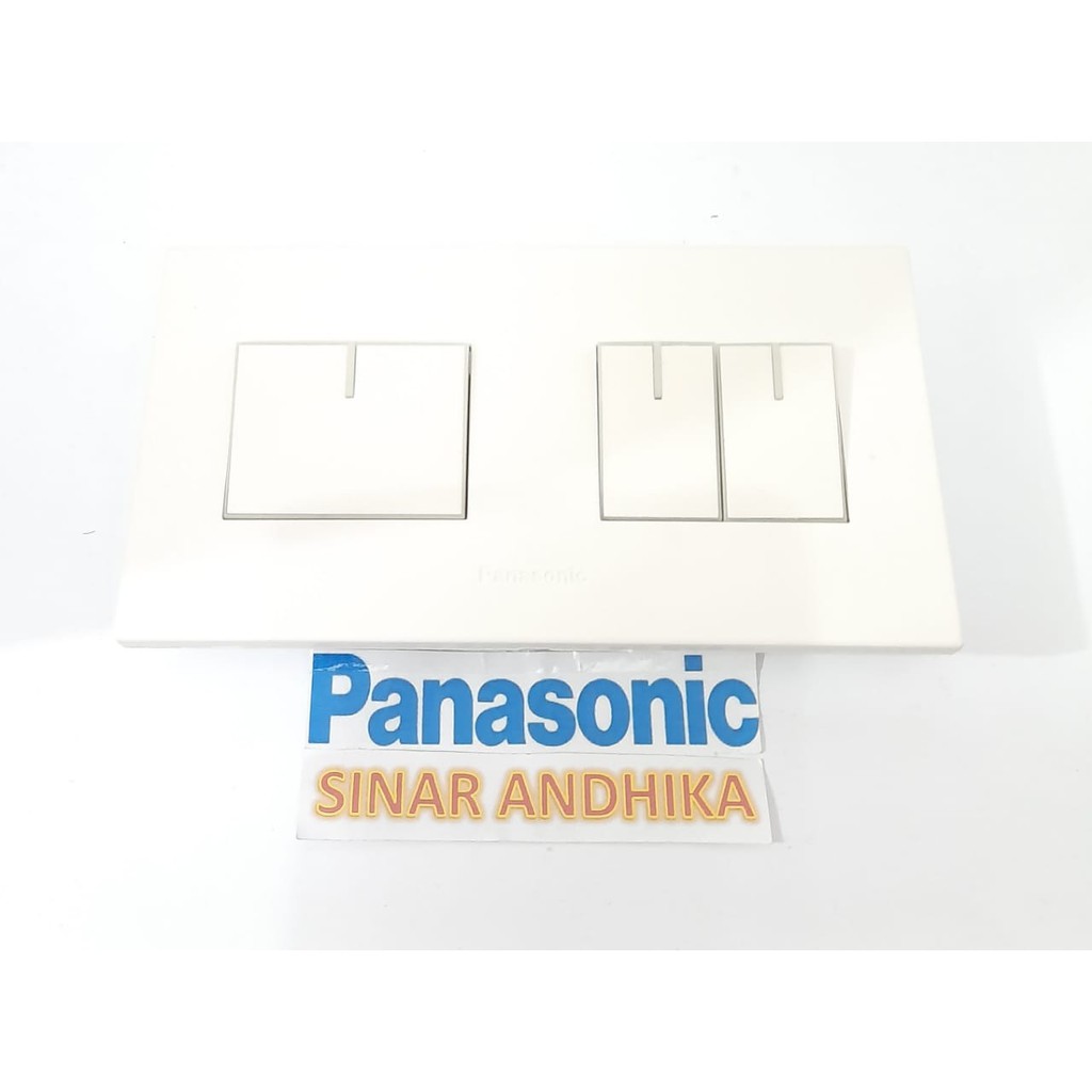 SAKLAR ENGKEL LEBAR + SERI KECIL PUTIH STYLE E PANASONIC WESJ 78049W 4131