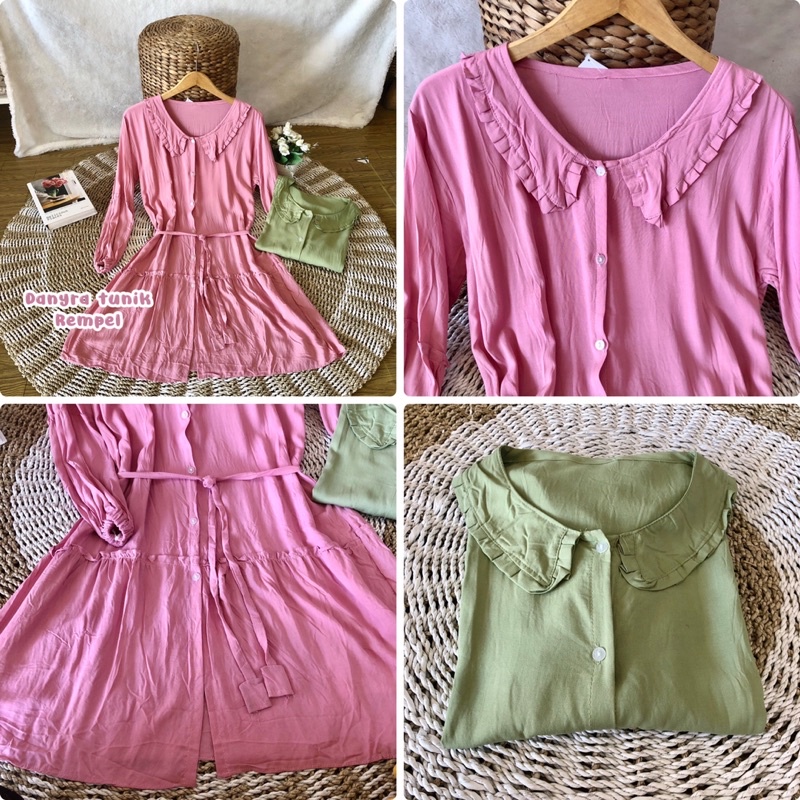 BTC_SOLO01 || DANYRA TUNIK REMPEL || TUNIK RAYON WANITA || TUNIK RAYON BASIC || TUNIK RAYON POLOS TA