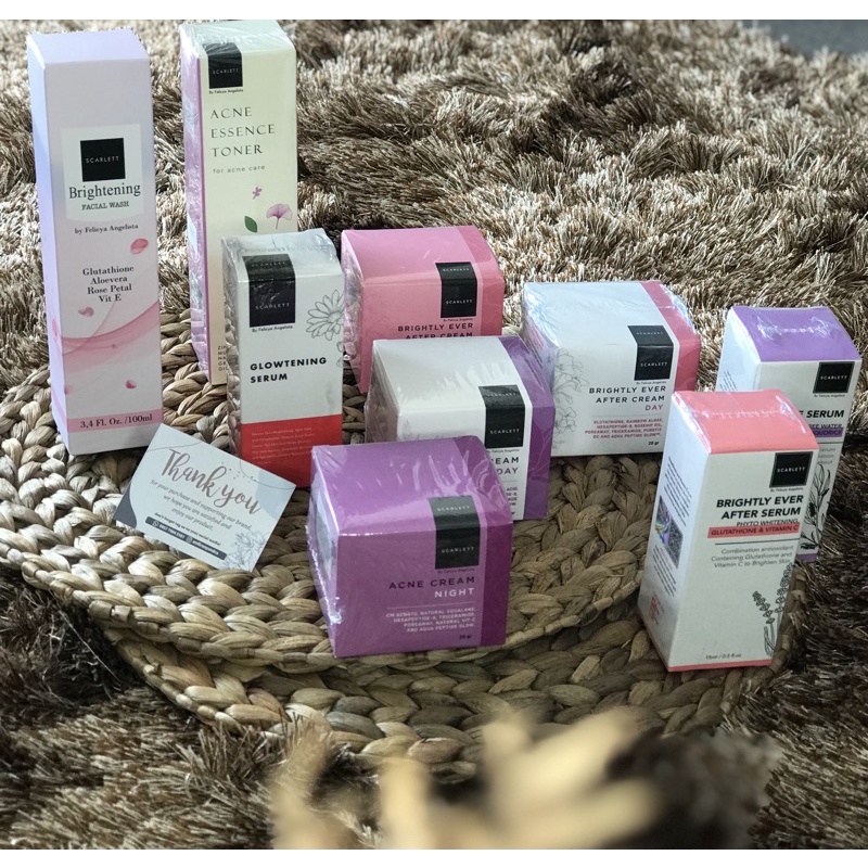 PAKET SKIN CARE SCARLETT/PERAWATAN WAJAH SCARLETT MURAH/SCARLETT ORIGINAL LENGKAP