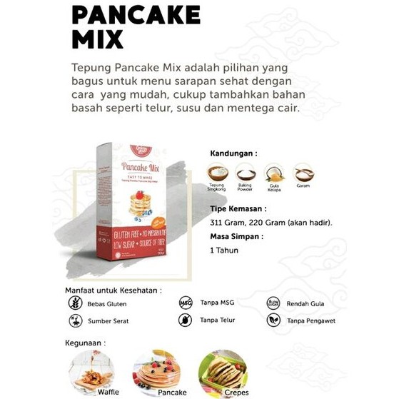 Ladang Lima Pancake Mix with Cranberry 220 gram / Tepung Premix Pancake Gluten FREE