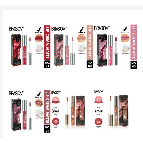 ✨SHASYA✨ BRASOV LIPS CREAM MATTE ORIGINAL FRESH LONG LASTING - LIP CREAM MATTE BPOM